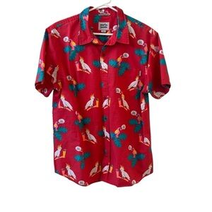 🍹 Polly Want a Cocktail! Men's Party Shirt Large